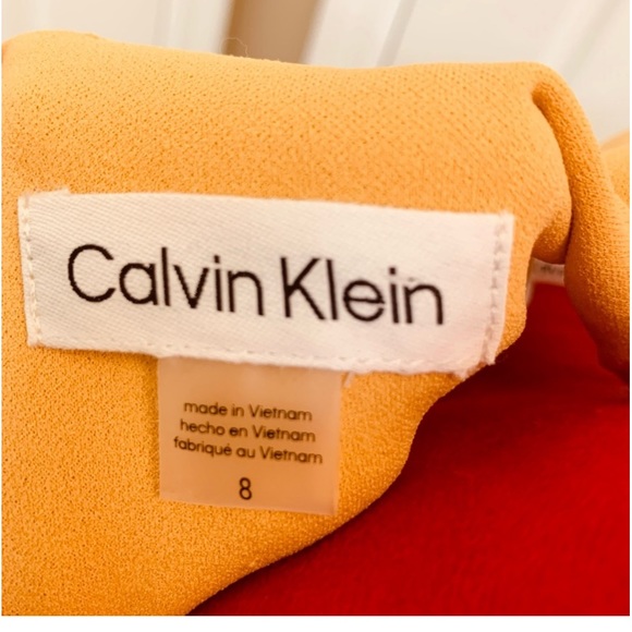 Calvin Klein Criss Cross Sleeveless Tie Waist Dress - Picture 8 of 8